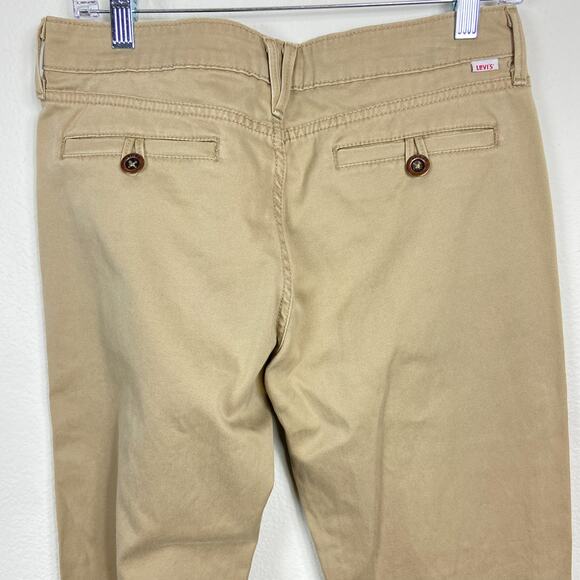 Levi's Tab Twills‎ Bootcut Pants Size 8 Khaki Tan Cotton Retro Y2K 2006 - Picture 7 of 11
